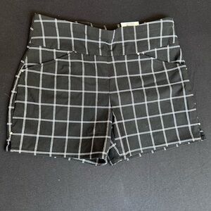 INC International Concepts High Waist Black and White Shorts